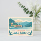 Carte postale vintage Lake Como | Salutations de (Debout devant)