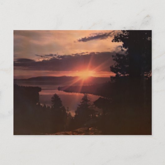 Carte postale Vintage Lake Tahoe Sunrise (Devant)
