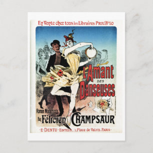 Carte Postale Vintage L'amoureux de Ballerinas livre publicité