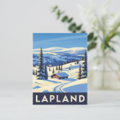 Carte Postale Vintage Laponie Finlande Voyage (Debout devant)