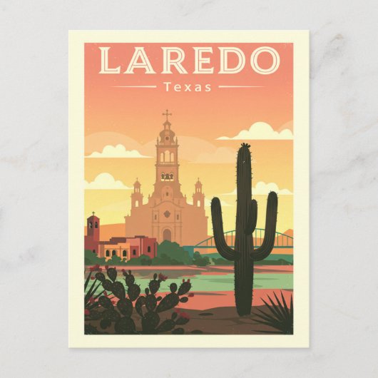 Carte Postale Vintage Laredo Texas (Devant)