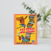 Carte Postale Vintage Las Vegas Travel (Debout devant)