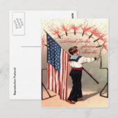 Carte Postale Vintage le 4 juillet (Devant / Derrière)