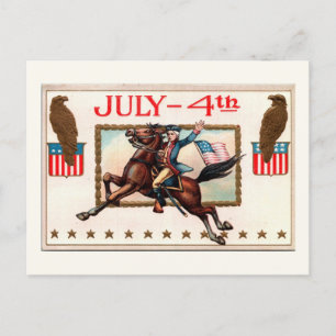 Carte Postale Vintage le 4 juillet, le 4 juillet