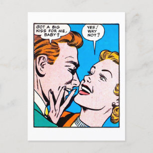 Carte Postale Vintage les années 50 Romantic Comics Panel A Eu U