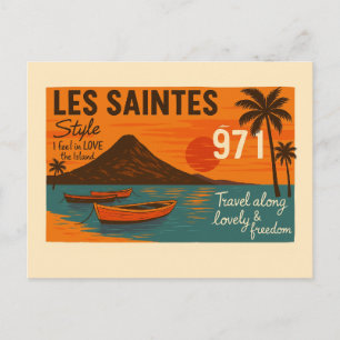 Carte Postale Vintage Les Saintes Guadeloupe