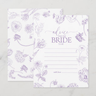 Carte Postale Vintage Lilac Lavender Conseil Floral À La Mariée