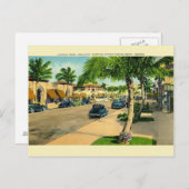 Carte postale vintage Lincoln Road Miami Beach (Devant / Derrière)