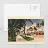Carte postale vintage Lincoln Road Miami Beach Flo (Devant / Derrière)