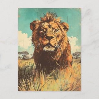 Carte Postale Vintage Lion