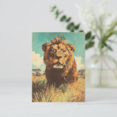 Carte Postale Vintage Lion (Debout devant)