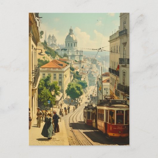 Carte Postale Vintage Lisbonne (Devant)