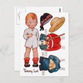 Carte postale vintage Little Boy Tommy (Devant / Derrière)