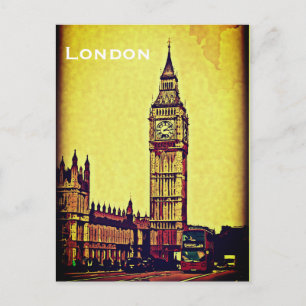 Carte postale vintage London Travel Tourism