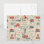 Carte postale vintage Londres (Devant / Derrière)