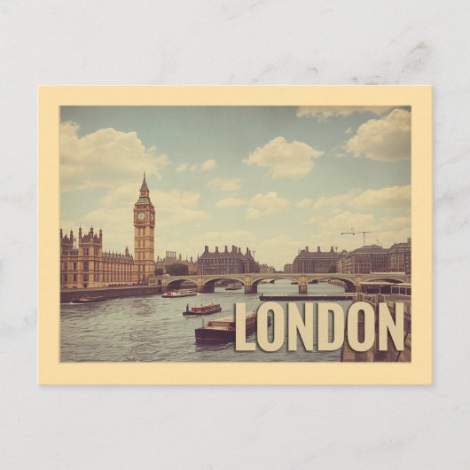 Carte Postale Vintage Londres Travel (Devant)