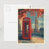 Carte Postale Vintage Londres Travel (Devant / Derrière)