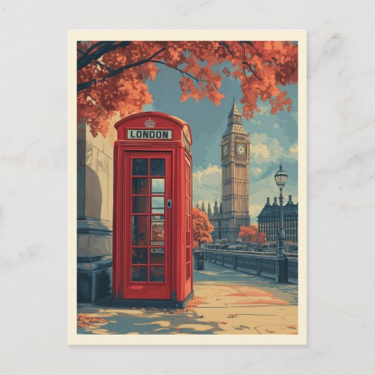 Carte Postale Vintage Londres Travel (Devant)