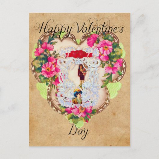 Carte postale vintage Look Valentine (Devant)
