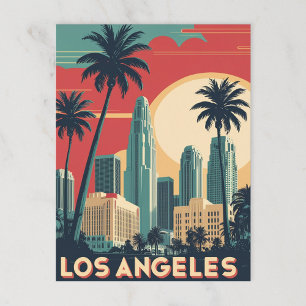 Carte Postale Vintage Los Angeles Travel