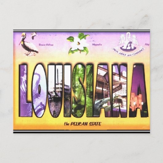 Carte postale Vintage Louisiane (Devant)