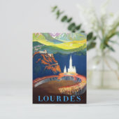 Carte Postale Vintage Lourdes France Travel (Debout devant)