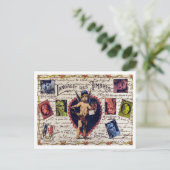 Carte postale vintage LOVE (Debout devant)