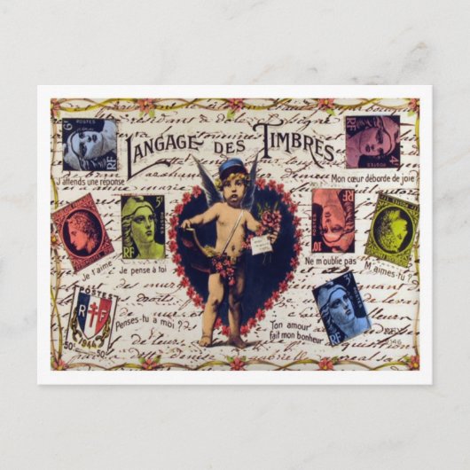 Carte postale vintage LOVE (Devant)