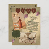 Carte Postale vintage "Love" (Devant / Derrière)