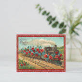 Carte postale vintage Love Train Valentine (Debout devant)