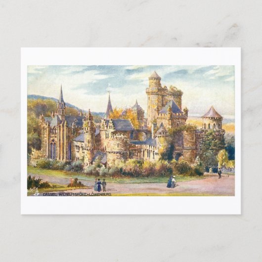 Carte Postale Vintage Lowenburg Castle, Kassel, Germany (Devant)