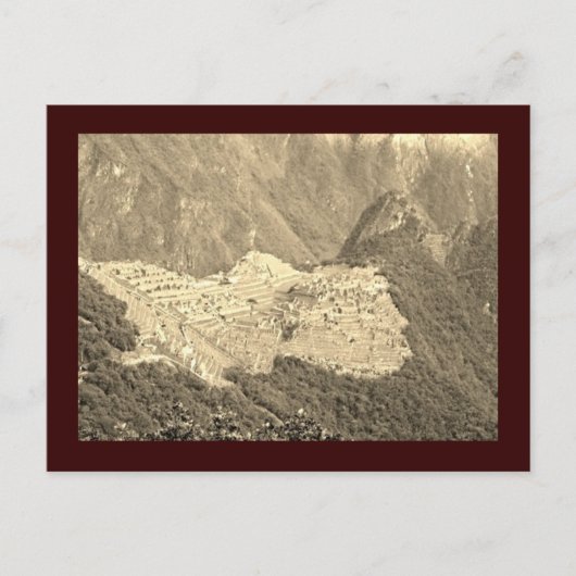 Carte postale Vintage Machu Picchu (Devant)