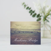 Carte postale vintage Mackinac Bridge (Debout devant)