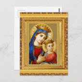 Carte postale vintage Madonna et Child Christmas (Devant / Derrière)