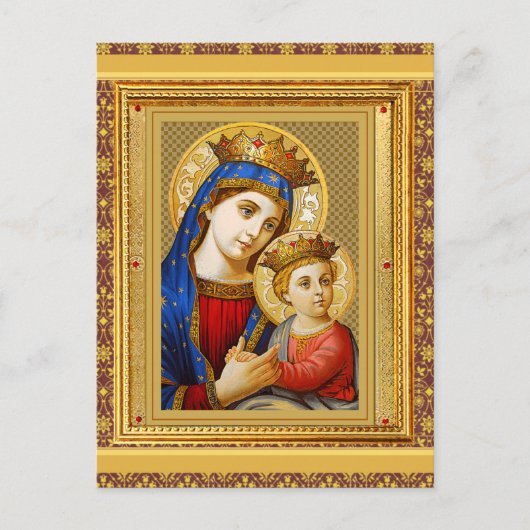 Carte postale vintage Madonna et Child Christmas (Devant)