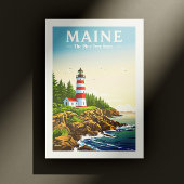 Carte Postale Vintage Maine