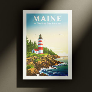Carte Postale Vintage Maine