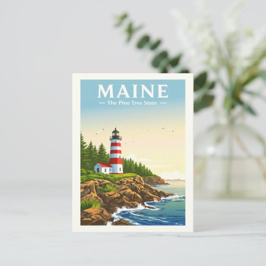 Carte Postale Vintage Maine (Debout devant)