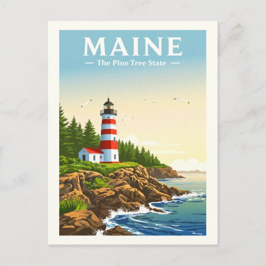 Carte Postale Vintage Maine (Devant)