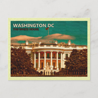 Carte postale vintage Maison Blanche Washington DC
