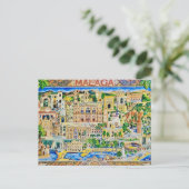 Carte postale vintage Malaga Espagne (Debout devant)