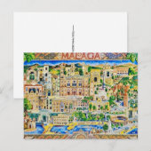 Carte postale vintage Malaga Espagne (Devant / Derrière)