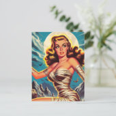 Carte Postale Vintage maman fille (Debout devant)