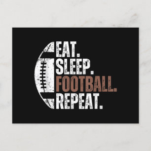 Carte Postale Vintage Manger Sleep Football Répéter