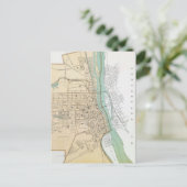 Carte Postale Vintage Map of Albany (Debout devant)