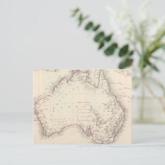 Carte Postale Vintage map of Australia (Debout devant)