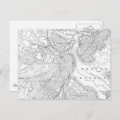 Carte Postale Vintage Map of Boston (Devant / Derrière)