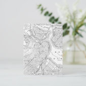 Carte Postale Vintage Map of Boston (Debout devant)