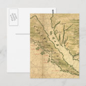 Carte Postale Vintage Map of California (Devant / Derrière)