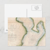 Carte Postale Vintage Map of Coastal (Devant / Derrière)